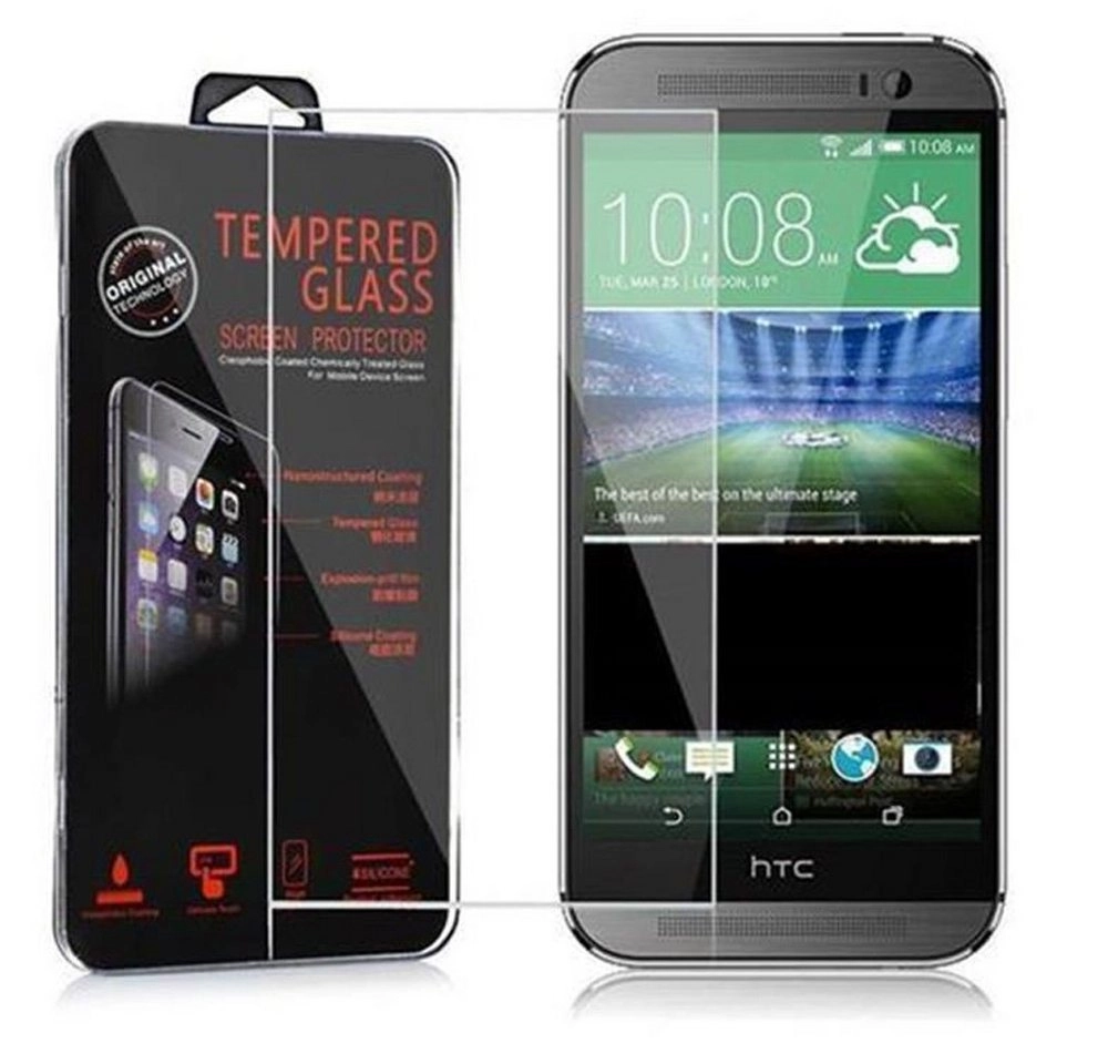 Cadorabo Panzer Folie für HTC ONE M8 (2.Gen.) Schutzfolie in KRISTALL KLAR Gehärtetes (Tempered) Display-Schutzglas in 9H Härte mit 3D Touch Kompatibilität