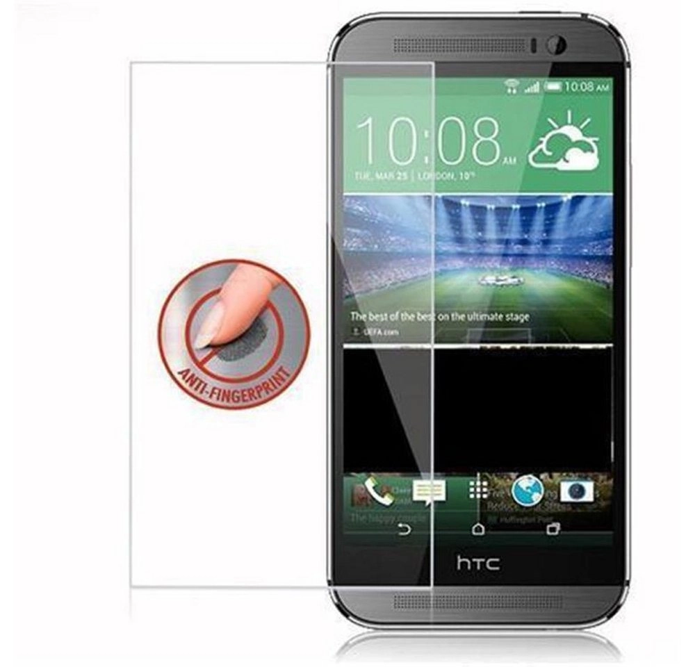 Cadorabo Panzer Folie für HTC ONE M8 (2.Gen.) Schutzfolie in KRISTALL KLAR Gehärtetes (Tempered) Display-Schutzglas in 9H Härte mit 3D Touch Kompatibilität