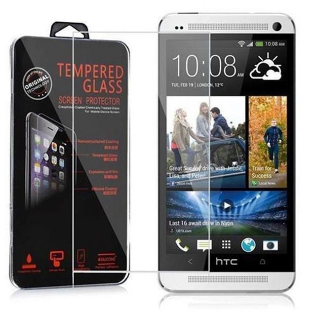 Cadorabo Panzer Folie für HTC ONE M7 (1.Gen.) Schutzfolie in KRISTALL KLAR Gehärtetes (Tempered) Display-Schutzglas in 9H Härte mit 3D Touch Kompatibilität