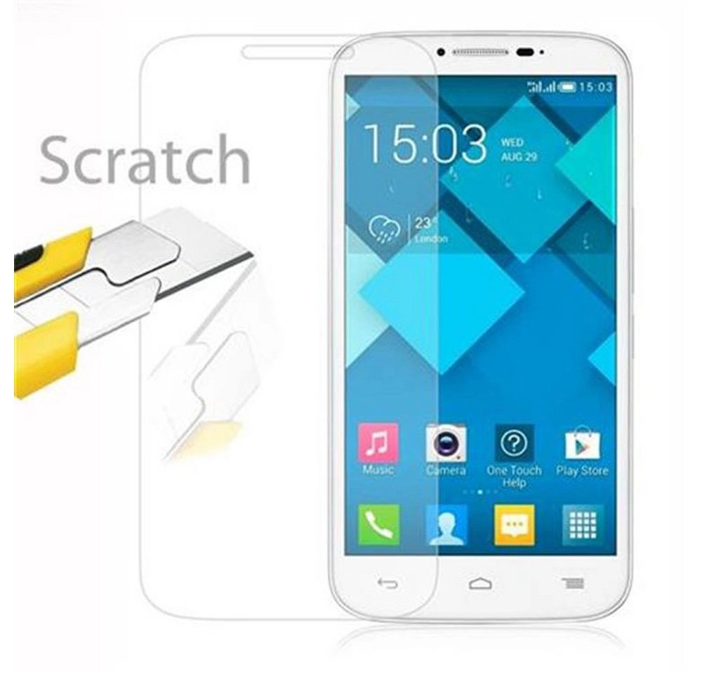 Cadorabo Panzer Folie für Alcatel ONE Touch POP C9 Schutzfolie in KRISTALL KLAR Gehärtetes (Tempered) Display-Schutzglas in 9H Härte mit 3D Touch Kompatibilität