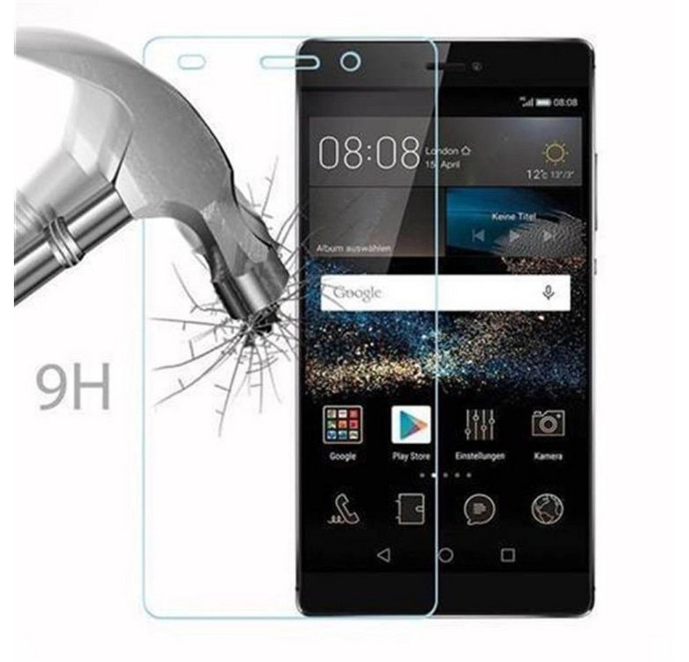 Cadorabo Panzer Folie für Huawei P8 Schutzfolie in KRISTALL KLAR Gehärtetes (Tempered) Display-Schutzglas in 9H Härte mit 3D Touch Kompatibilität