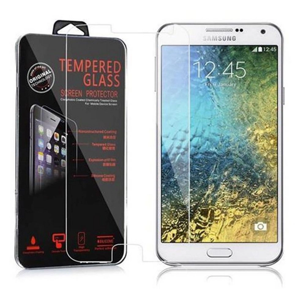 Cadorabo Panzer Folie für Samsung Galaxy E5 Schutzfolie in KRISTALL KLAR Gehärtetes (Tempered) Display-Schutzglas in 9H Härte mit 3D Touch Kompatibilität