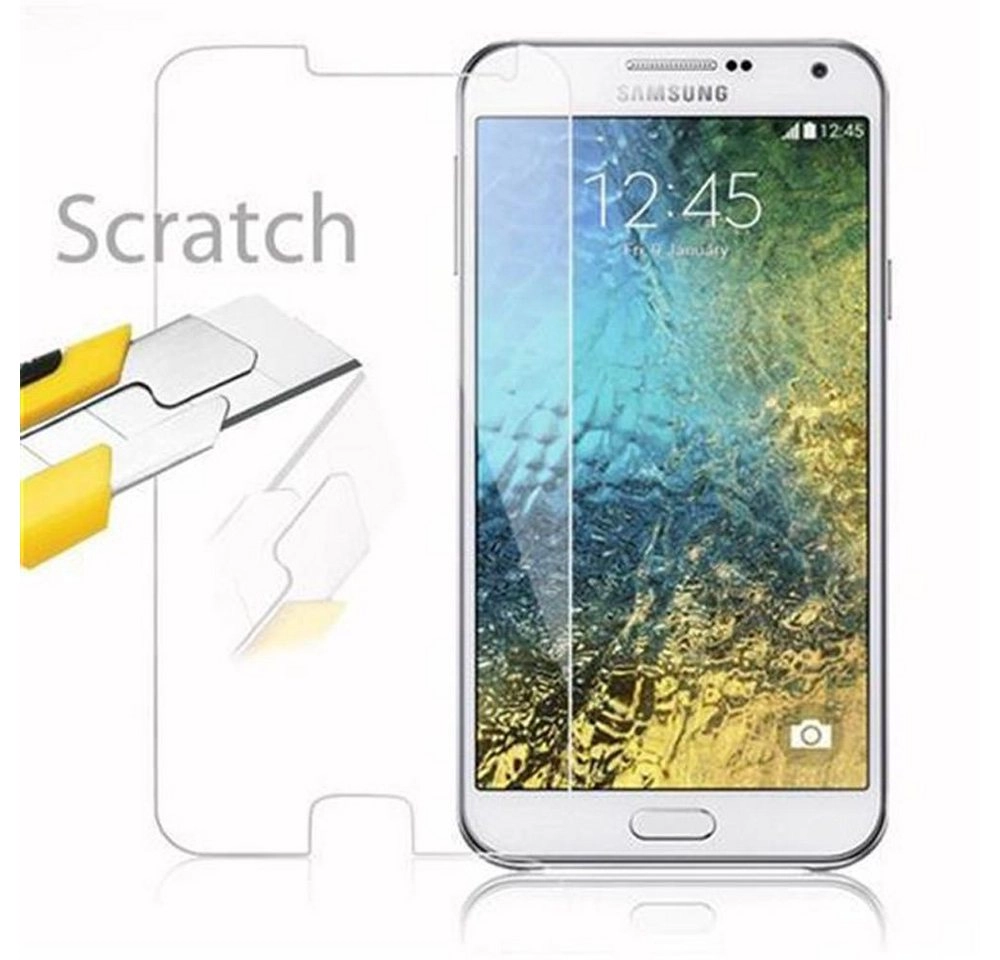 Cadorabo Panzer Folie für Samsung Galaxy E5 Schutzfolie in KRISTALL KLAR Gehärtetes (Tempered) Display-Schutzglas in 9H Härte mit 3D Touch Kompatibilität