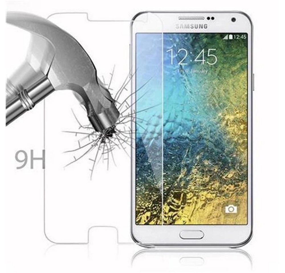 Cadorabo Panzer Folie für Samsung Galaxy E5 Schutzfolie in KRISTALL KLAR Gehärtetes (Tempered) Display-Schutzglas in 9H Härte mit 3D Touch Kompatibilität