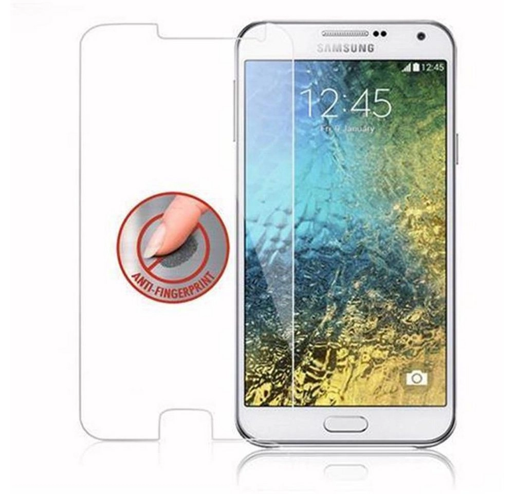 Cadorabo Panzer Folie für Samsung Galaxy E5 Schutzfolie in KRISTALL KLAR Gehärtetes (Tempered) Display-Schutzglas in 9H Härte mit 3D Touch Kompatibilität