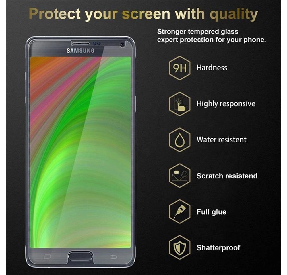 Cadorabo Panzer Folie für Samsung Galaxy NOTE 4 Schutzfolie in KRISTALL KLAR Gehärtetes (Tempered) Display-Schutzglas in 9H Härte mit 3D Touch Kompatibilität