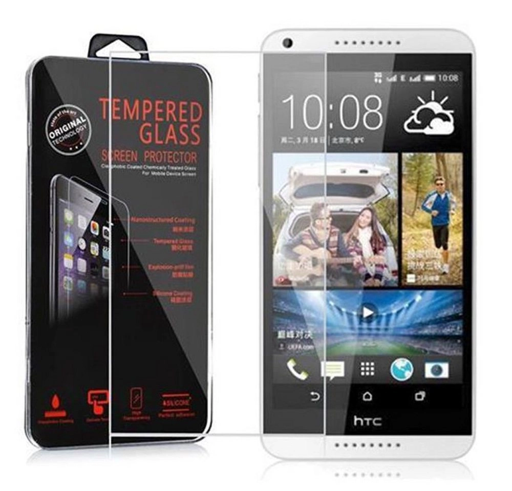 Cadorabo Panzer Folie für HTC Desire 816 Schutzfolie in KRISTALL KLAR Gehärtetes (Tempered) Display-Schutzglas in 9H Härte mit 3D Touch Kompatibilität