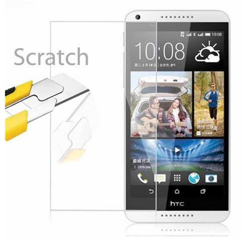 Cadorabo Panzer Folie für HTC Desire 816 Schutzfolie in KRISTALL KLAR Gehärtetes (Tempered) Display-Schutzglas in 9H Härte mit 3D Touch Kompatibilität