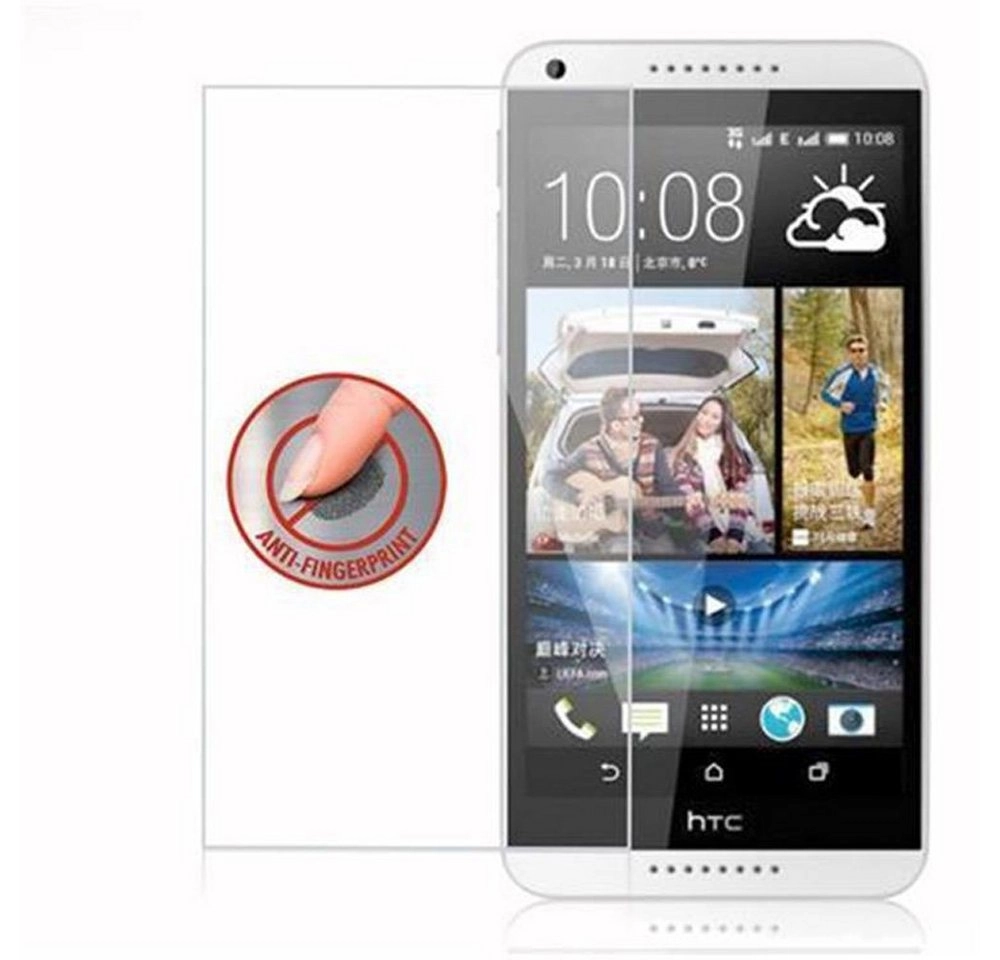 Cadorabo Panzer Folie für HTC Desire 816 Schutzfolie in KRISTALL KLAR Gehärtetes (Tempered) Display-Schutzglas in 9H Härte mit 3D Touch Kompatibilität