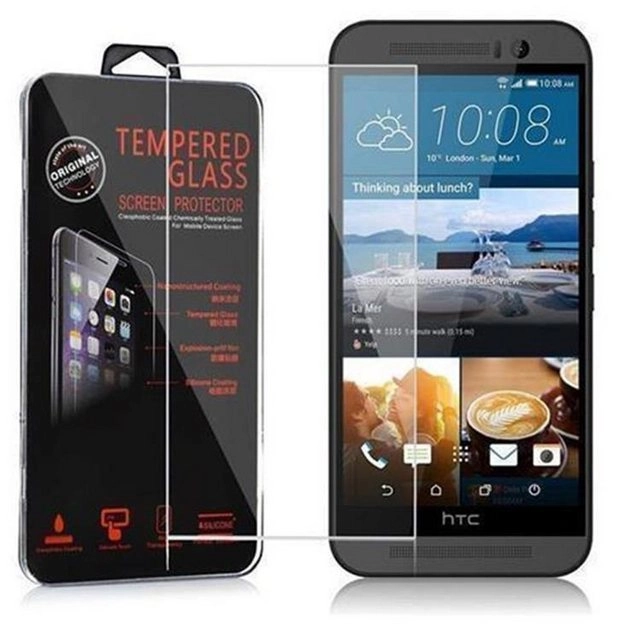 Cadorabo Panzer Folie für HTC ONE M9 (3.Gen.) Schutzfolie in KRISTALL KLAR Gehärtetes (Tempered) Display-Schutzglas in 9H Härte mit 3D Touch Kompatibilität