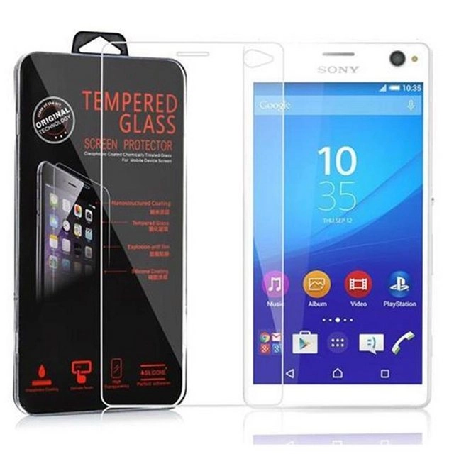 Cadorabo Panzer Folie für Sony Xperia C4 Schutzfolie in KRISTALL KLAR Gehärtetes (Tempered) Display-Schutzglas in 9H Härte mit 3D Touch Kompatibilität