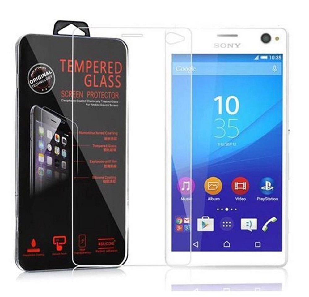 Cadorabo Panzer Folie für Sony Xperia C4 Schutzfolie in KRISTALL KLAR Gehärtetes (Tempered) Display-Schutzglas in 9H Härte mit 3D Touch Kompatibilität