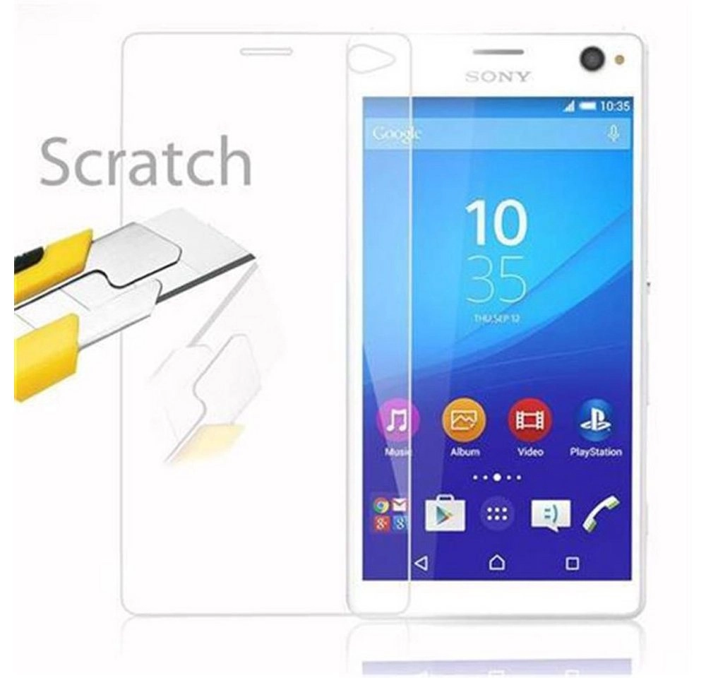 Cadorabo Panzer Folie für Sony Xperia C4 Schutzfolie in KRISTALL KLAR Gehärtetes (Tempered) Display-Schutzglas in 9H Härte mit 3D Touch Kompatibilität