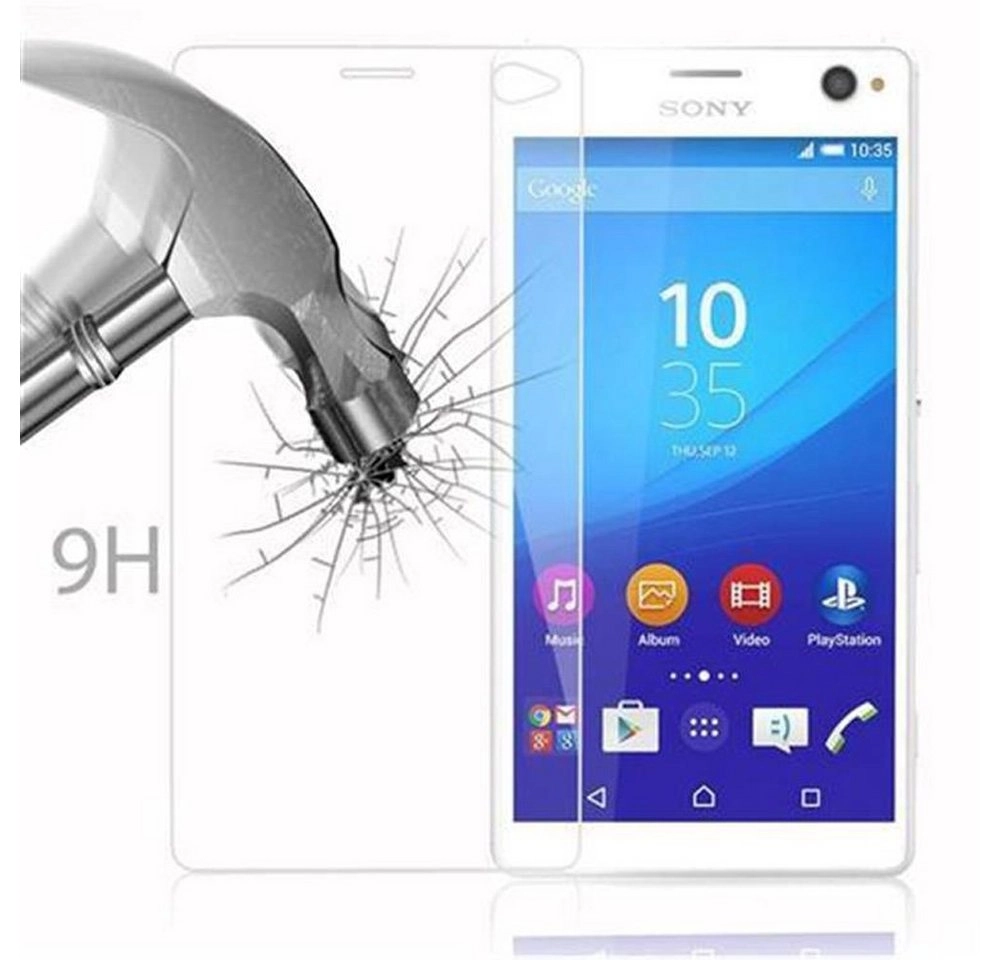 Cadorabo Panzer Folie für Sony Xperia C4 Schutzfolie in KRISTALL KLAR Gehärtetes (Tempered) Display-Schutzglas in 9H Härte mit 3D Touch Kompatibilität