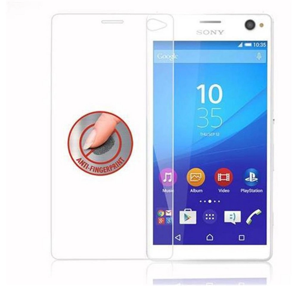 Cadorabo Panzer Folie für Sony Xperia C4 Schutzfolie in KRISTALL KLAR Gehärtetes (Tempered) Display-Schutzglas in 9H Härte mit 3D Touch Kompatibilität