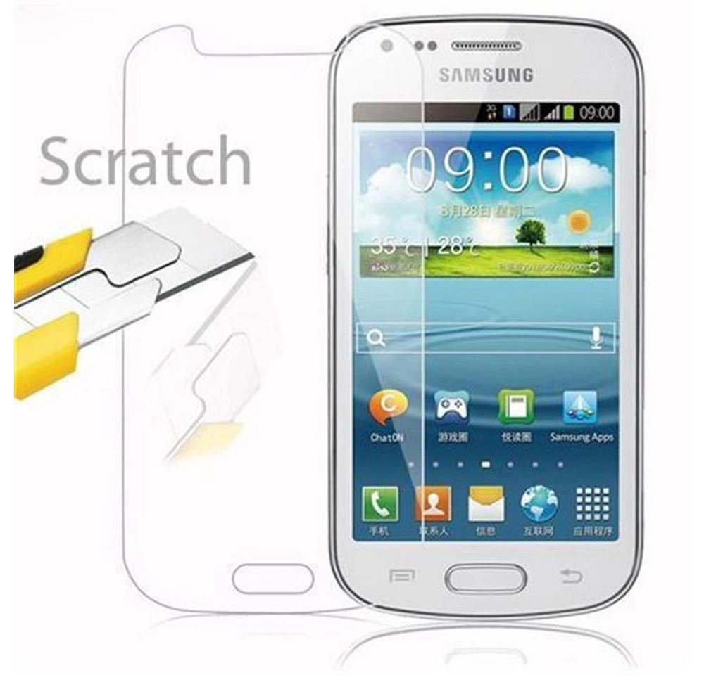 Cadorabo Panzer Folie für Samsung Galaxy TREND DUOS Schutzfolie in KRISTALL KLAR Gehärtetes (Tempered) Display-Schutzglas in 9H Härte mit 3D Touch Kompatibilität