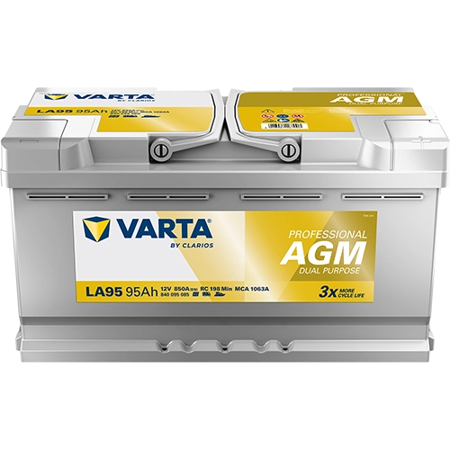 BVD VARTA Professional AGM LA95 Batterie 840095085K312, LA95, 12 V, 95 Ah, 850 A