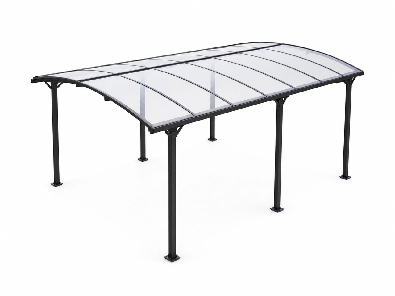 CHILLROI Carport mit Bogendach, Saint-Tropez, ca. 503 x 328 x 211 cm - Anthrazit