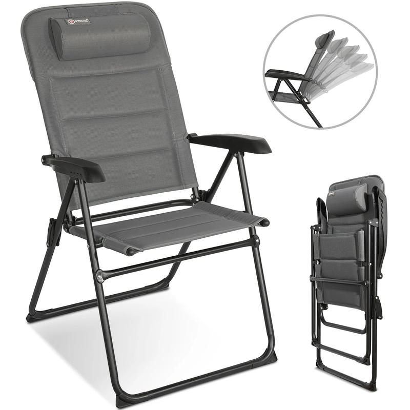 Homecall Campingstuhl Gartenstuhl Klappbar, Mit Quick-Dry-Schaum, 5 fach verstellbar, bis 150kg