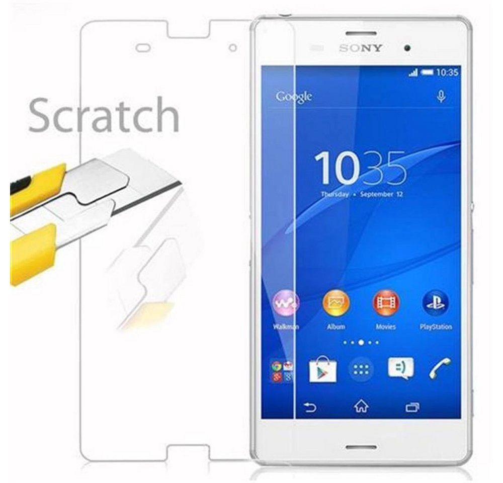 Cadorabo Panzer Folie für Sony Xperia Z3 Schutzfolie in KRISTALL KLAR Gehärtetes (Tempered) Display-Schutzglas in 9H Härte mit 3D Touch Kompatibilität