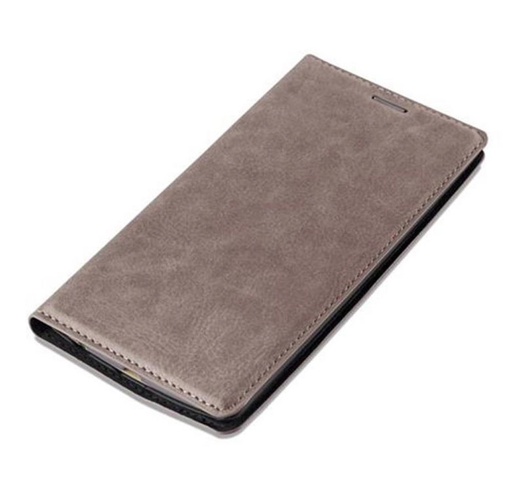 Cadorabo Hülle für LG G4 / G4 PLUS in KAFFEE BRAUN Handyhülle mit Magnetverschluss, Standfunktion und Kartenfach Case Cover Schutzhülle Etui Tasche Book Klapp Style