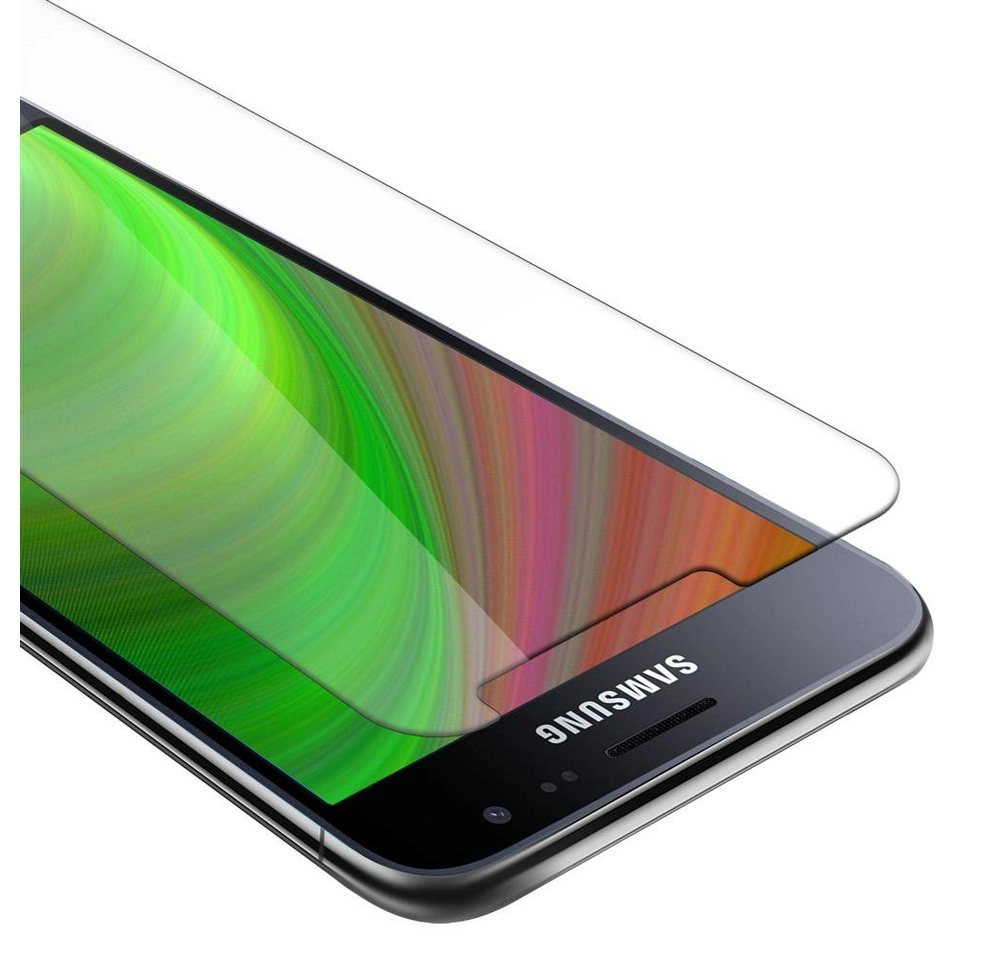 Cadorabo Panzer Folie für Samsung Galaxy J3 Schutzfolie in KRISTALL KLAR Gehärtetes (Tempered) Display-Schutzglas in 9H Härte mit 3D Touch Kompatibilität