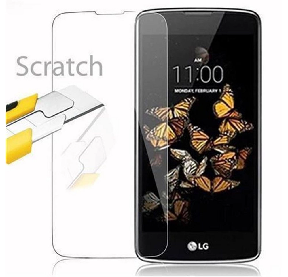 Cadorabo Panzer Folie für LG K8 2016 Schutzfolie in KRISTALL KLAR Gehärtetes (Tempered) Display-Schutzglas in 9H Härte mit 3D Touch Kompatibilität