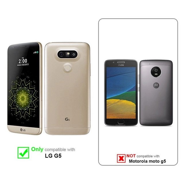 Cadorabo Panzer Folie für LG G5 Schutzfolie in KRISTALL KLAR Gehärtetes (Tempered) Display-Schutzglas in 9H Härte mit 3D Touch Kompatibilität