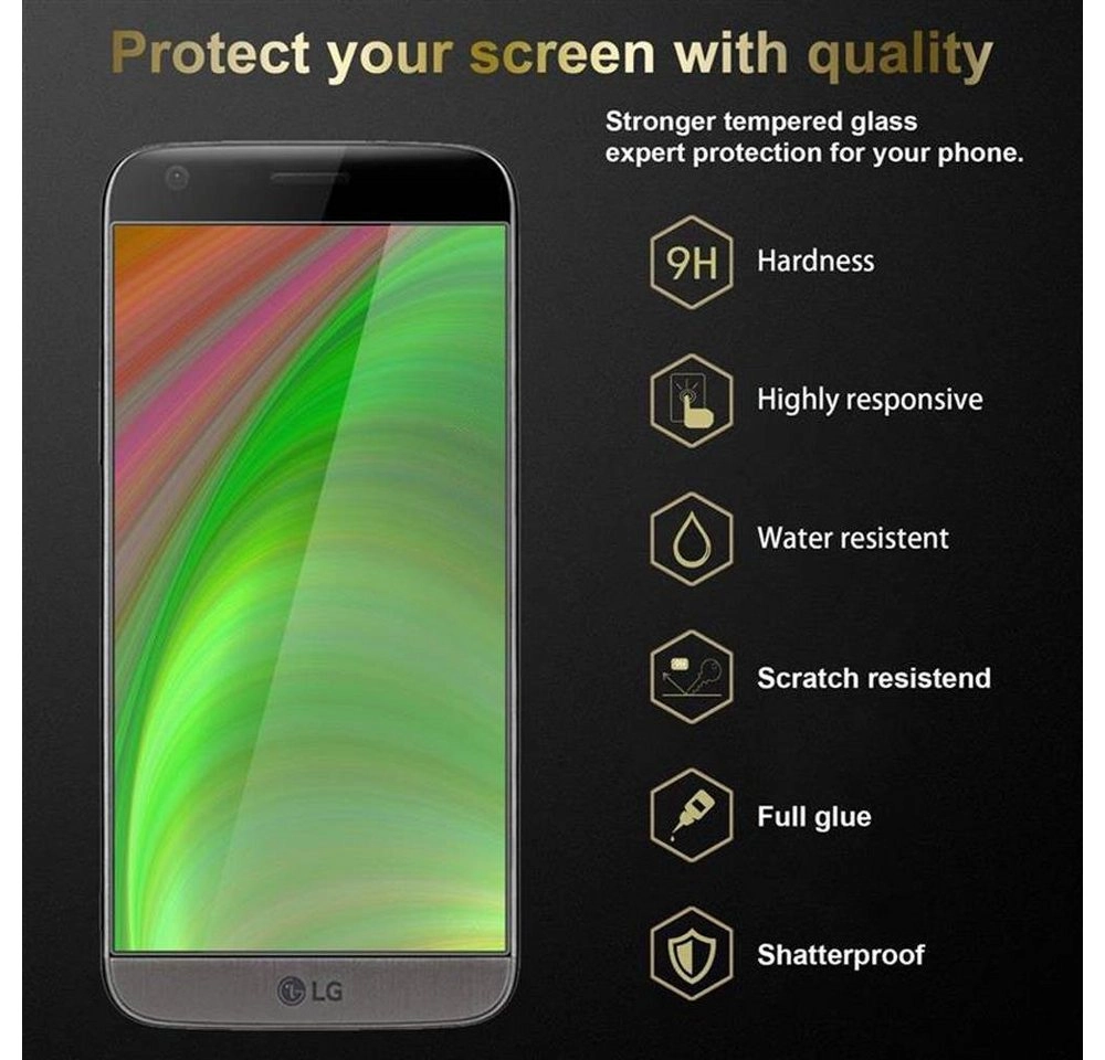 Cadorabo Panzer Folie für LG G5 Schutzfolie in KRISTALL KLAR Gehärtetes (Tempered) Display-Schutzglas in 9H Härte mit 3D Touch Kompatibilität