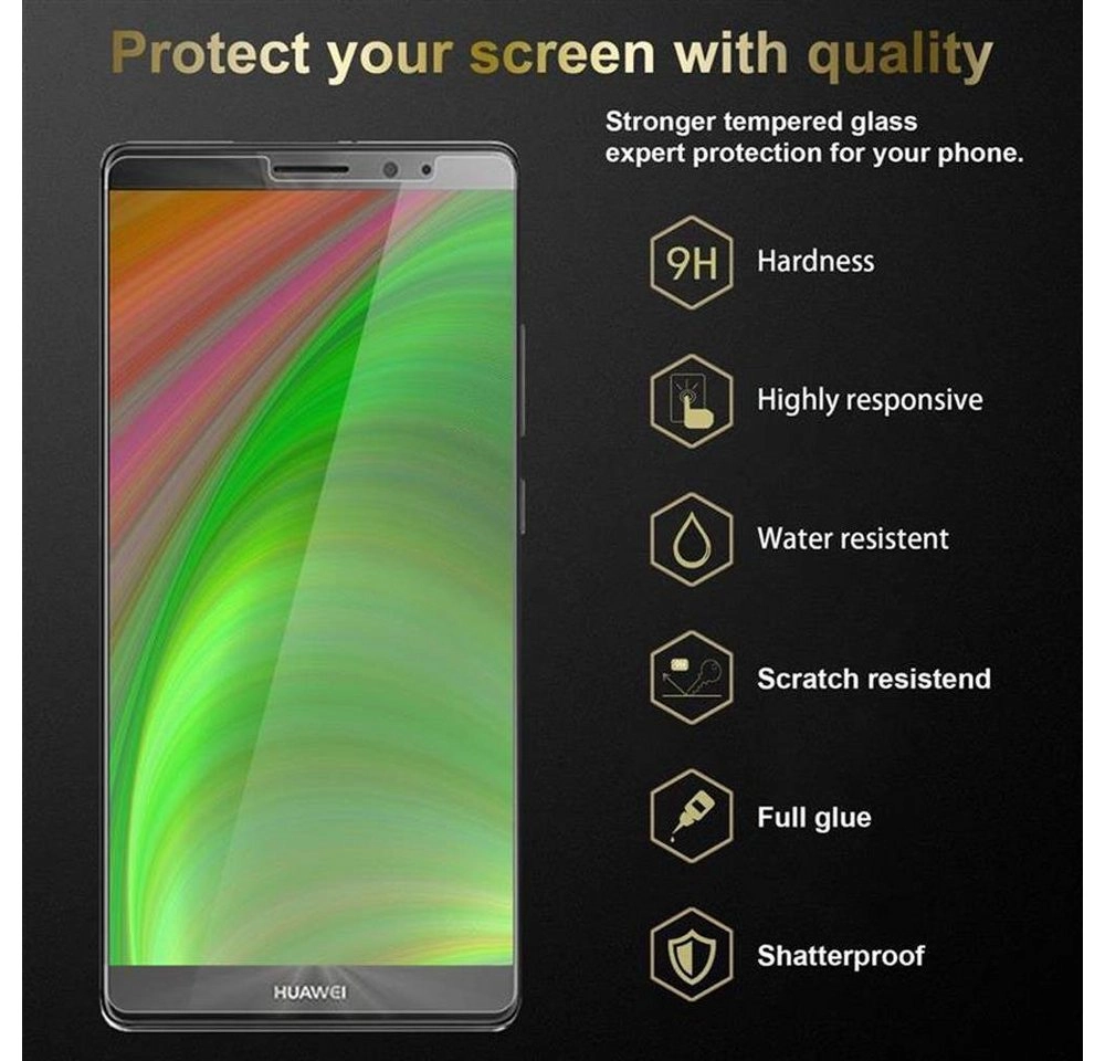 Cadorabo Panzer Folie für Huawei MATE 8 Schutzfolie in KRISTALL KLAR Gehärtetes (Tempered) Display-Schutzglas in 9H Härte mit 3D Touch Kompatibilität