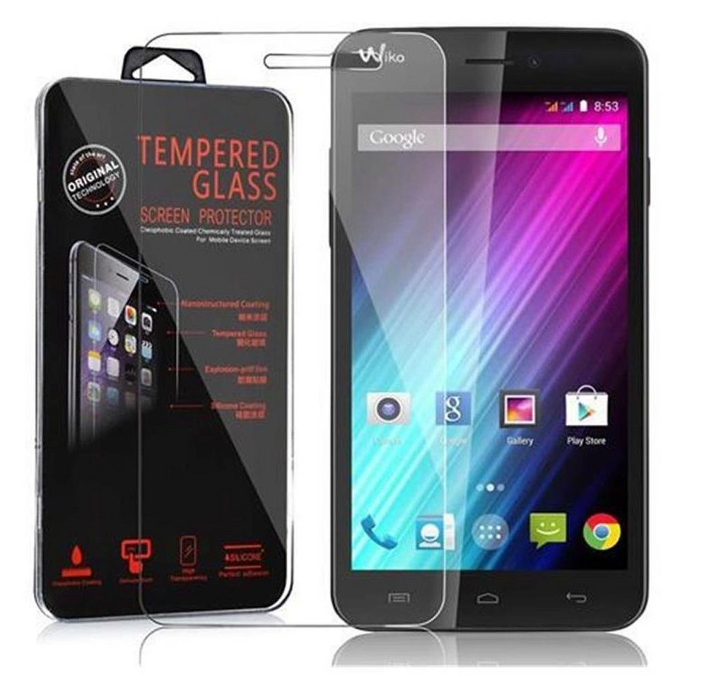 Cadorabo Panzer Folie für WIKO LENNY Schutzfolie in KRISTALL KLAR Gehärtetes (Tempered) Display-Schutzglas in 9H Härte mit 3D Touch Kompatibilität
