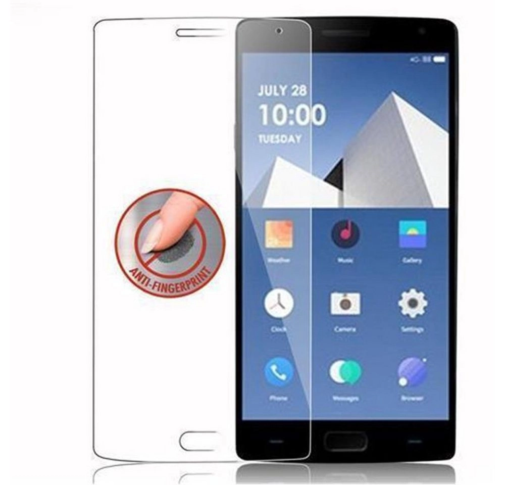 Cadorabo Panzer Folie für OnePlus TWO Schutzfolie in KRISTALL KLAR Gehärtetes (Tempered) Display-Schutzglas in 9H Härte mit 3D Touch Kompatibilität