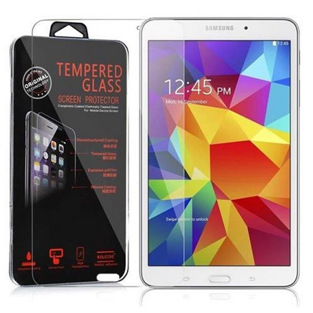 Cadorabo Panzer Folie für Samsung Galaxy Tab 4 (8 Zoll) Schutzfolie in KRISTALL KLAR Gehärtetes (Tempered) Display-Schutzglas in 9H Härte mit 3D Touch Kompatibilität