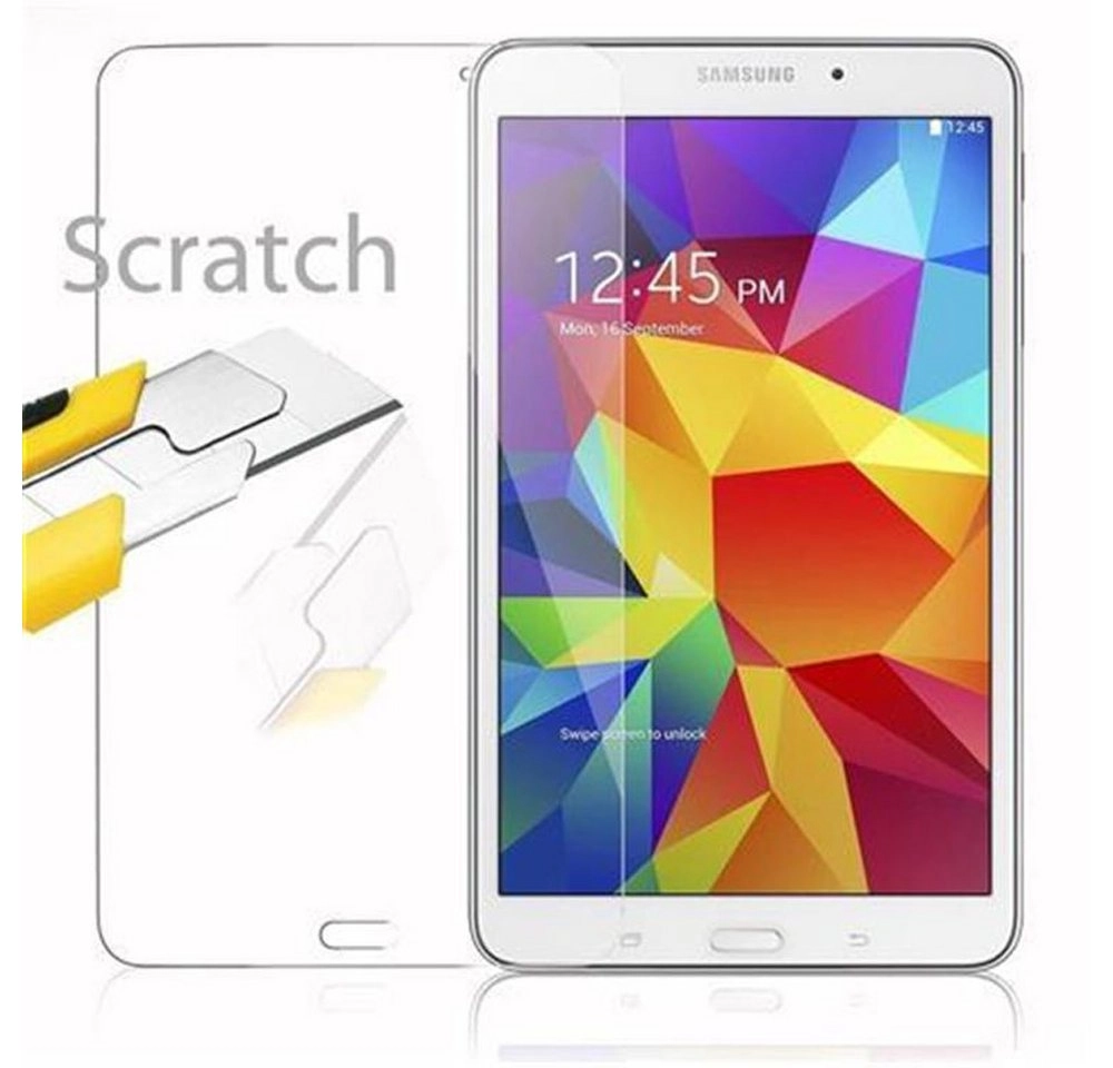Cadorabo Panzer Folie für Samsung Galaxy Tab 4 (8 Zoll) Schutzfolie in KRISTALL KLAR Gehärtetes (Tempered) Display-Schutzglas in 9H Härte mit 3D Touch Kompatibilität