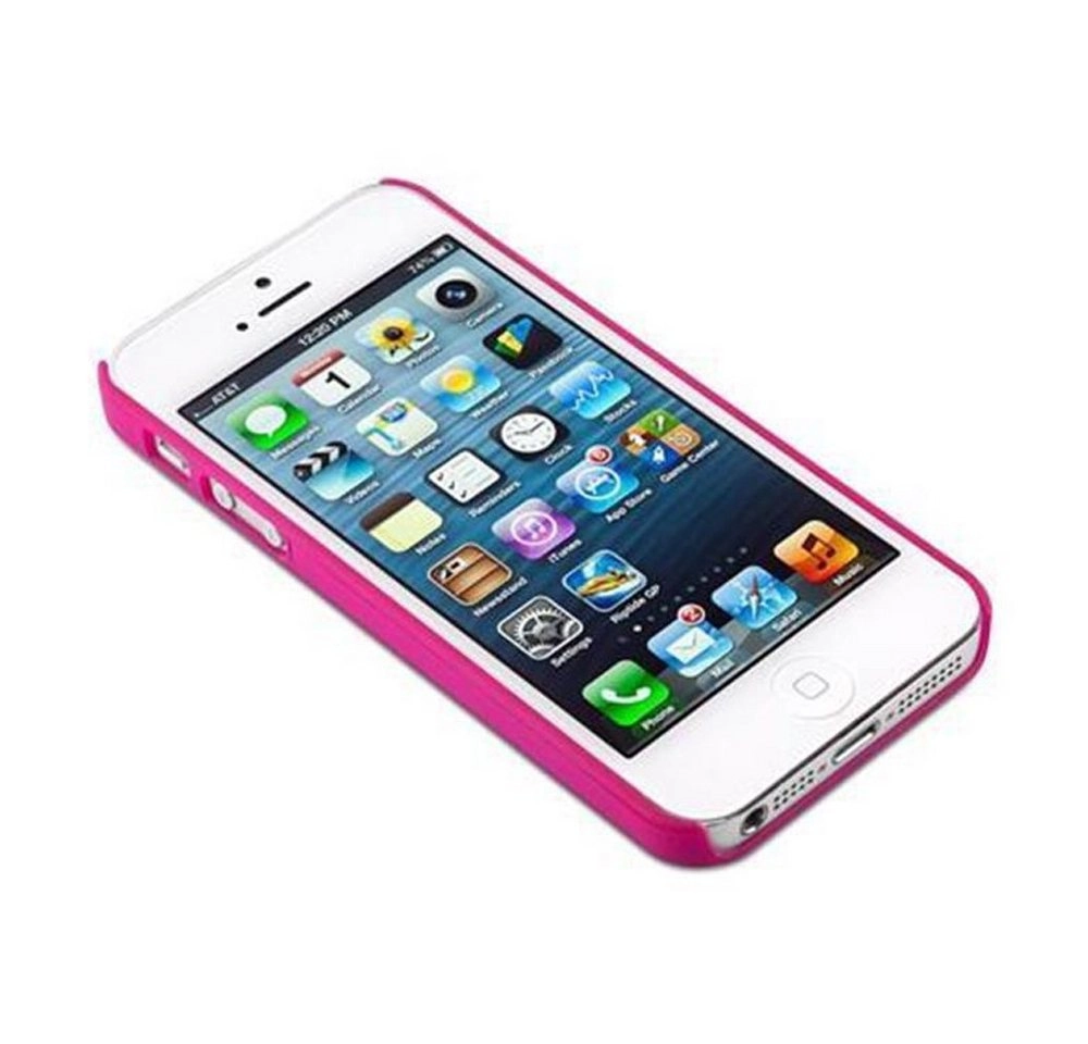 Apple iPhone 5 / iPhone 5S / iPhone SE Hardcase Hülle in PINK von Cadorabo - Blumen Paisley Henna Design Schutzhülle ? Handyhülle Bumper Back Case Cover