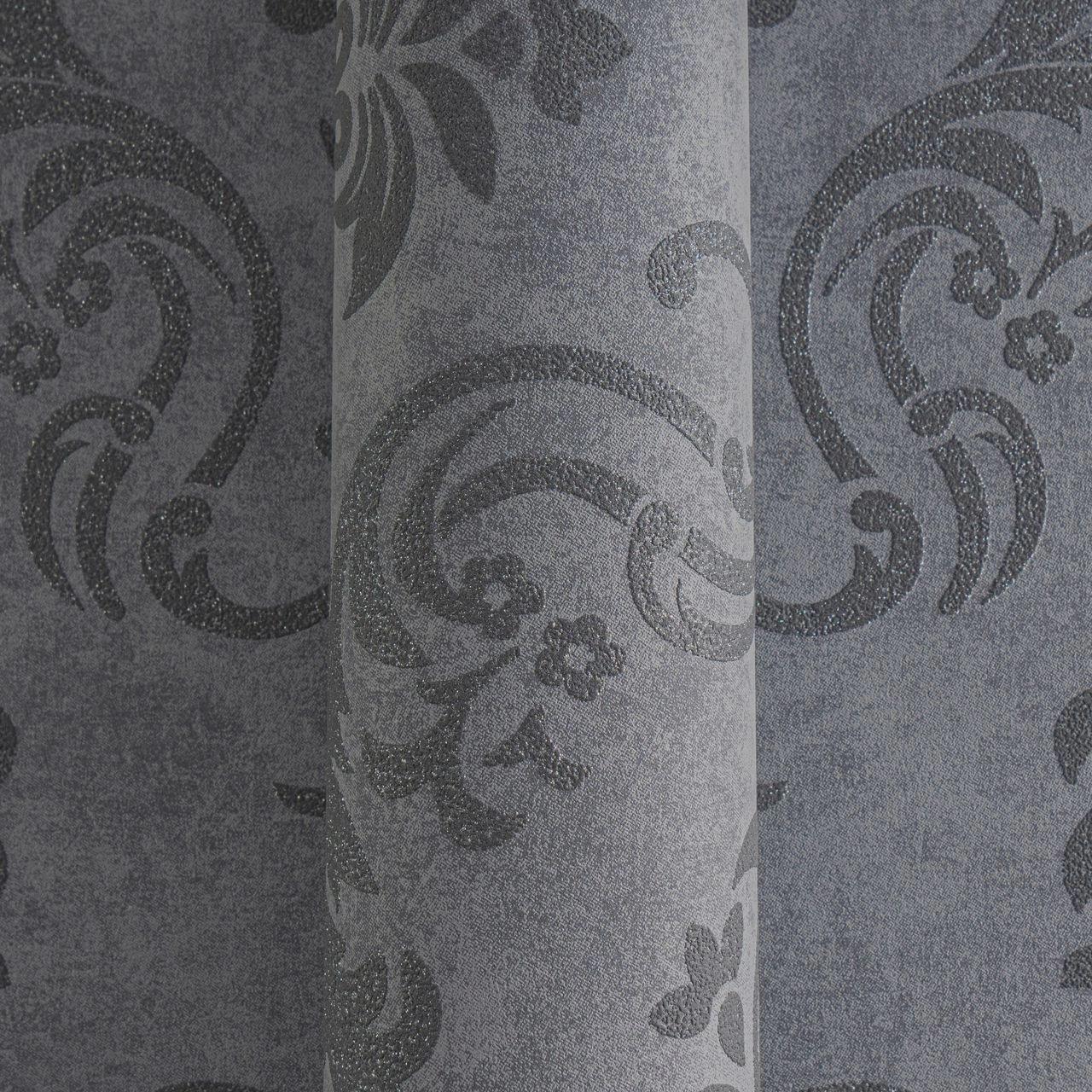 AS Creation Vliestapete in Barock-Optik 10,05 m x 0,53 m - Schwarz, Silber, Grau - klassische Tapete Ornamente