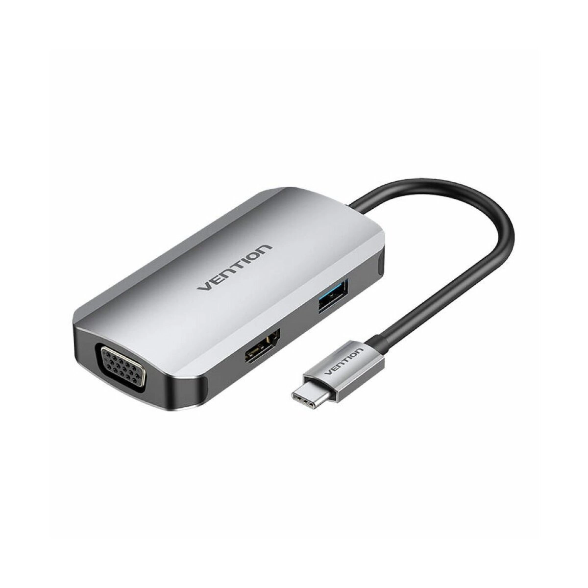 Vention USB-C Dockingstation auf HDMI - USB 3.0, PD 0,15m  grau - 5 Gbit/s