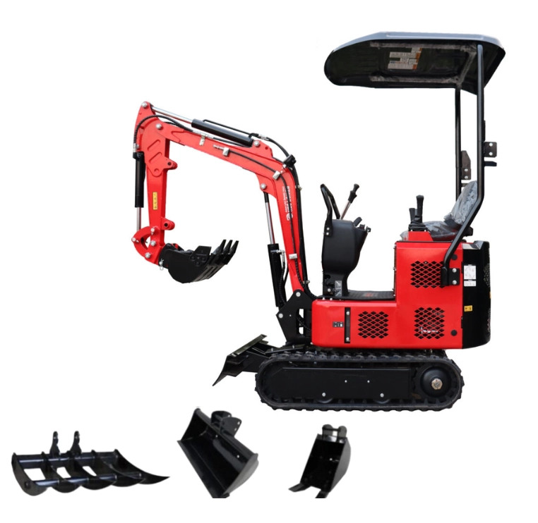 HZC power Minibagger HZC Power BKB992K, Benzin, 940 Kg, neues Design und seitliche Joystick-Steuerung