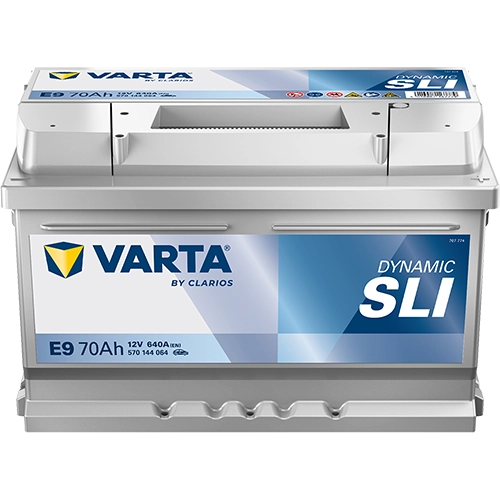 BVD VARTA Dynamic SLI E9 Batterie 570144064K262, E9, 12 V, 70 Ah, 640 A