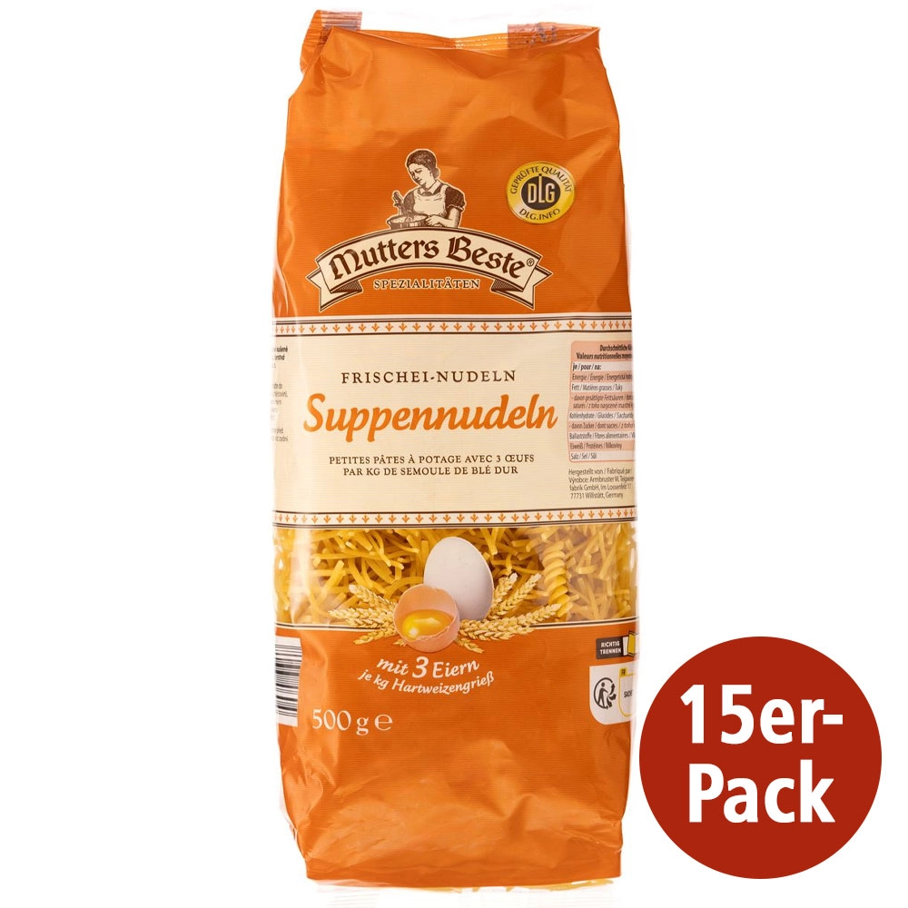 Mutters Beste Suppennudeln 15x500g