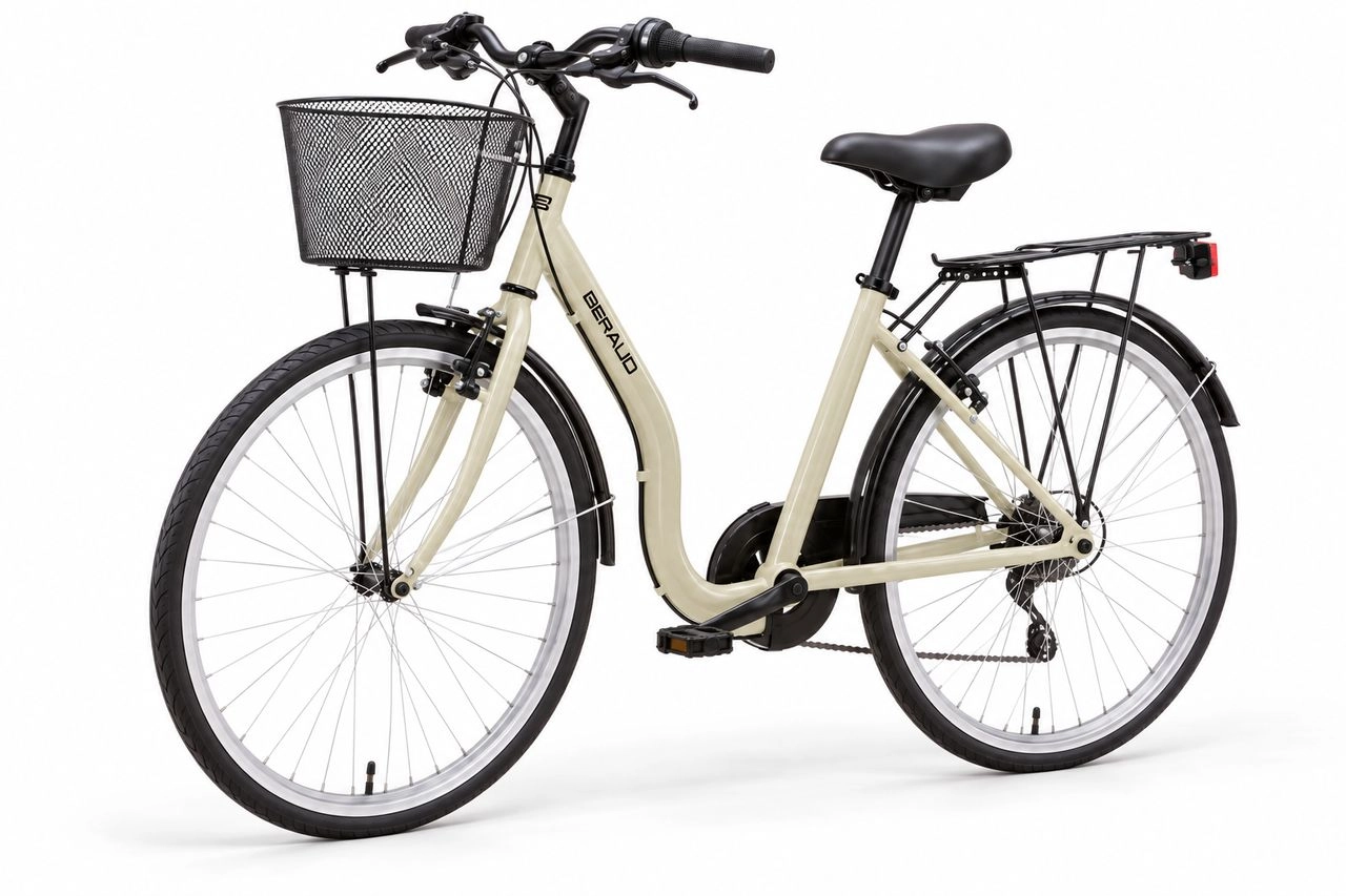 Denver S.R.L. City Bike Tiefeinstieg 26" Fahrrad CAPUCINE 26X1.75 6V Beige