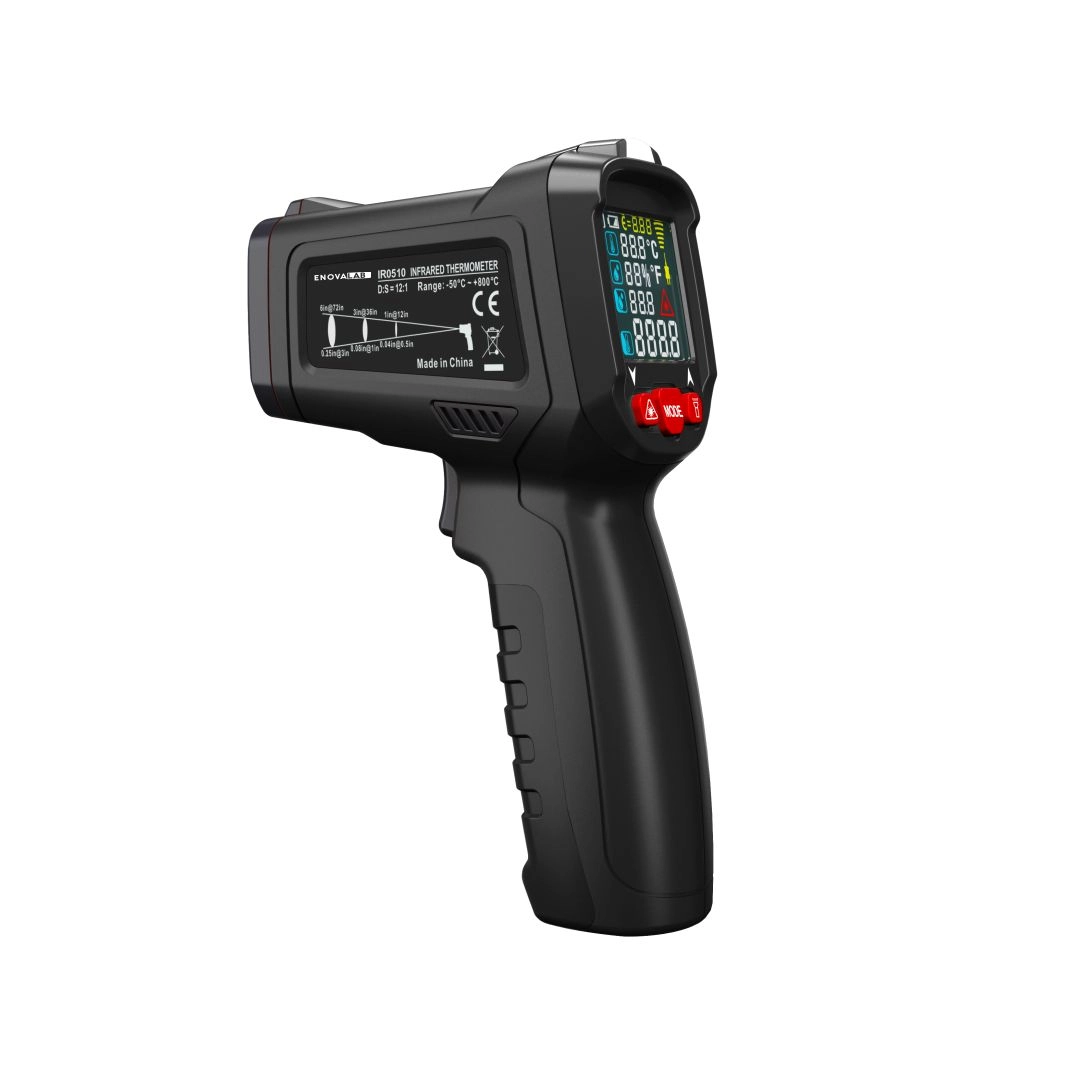 ENOVALAB 5in1 Infrarot-Thermometer IR0510, -50 bis +800 °C