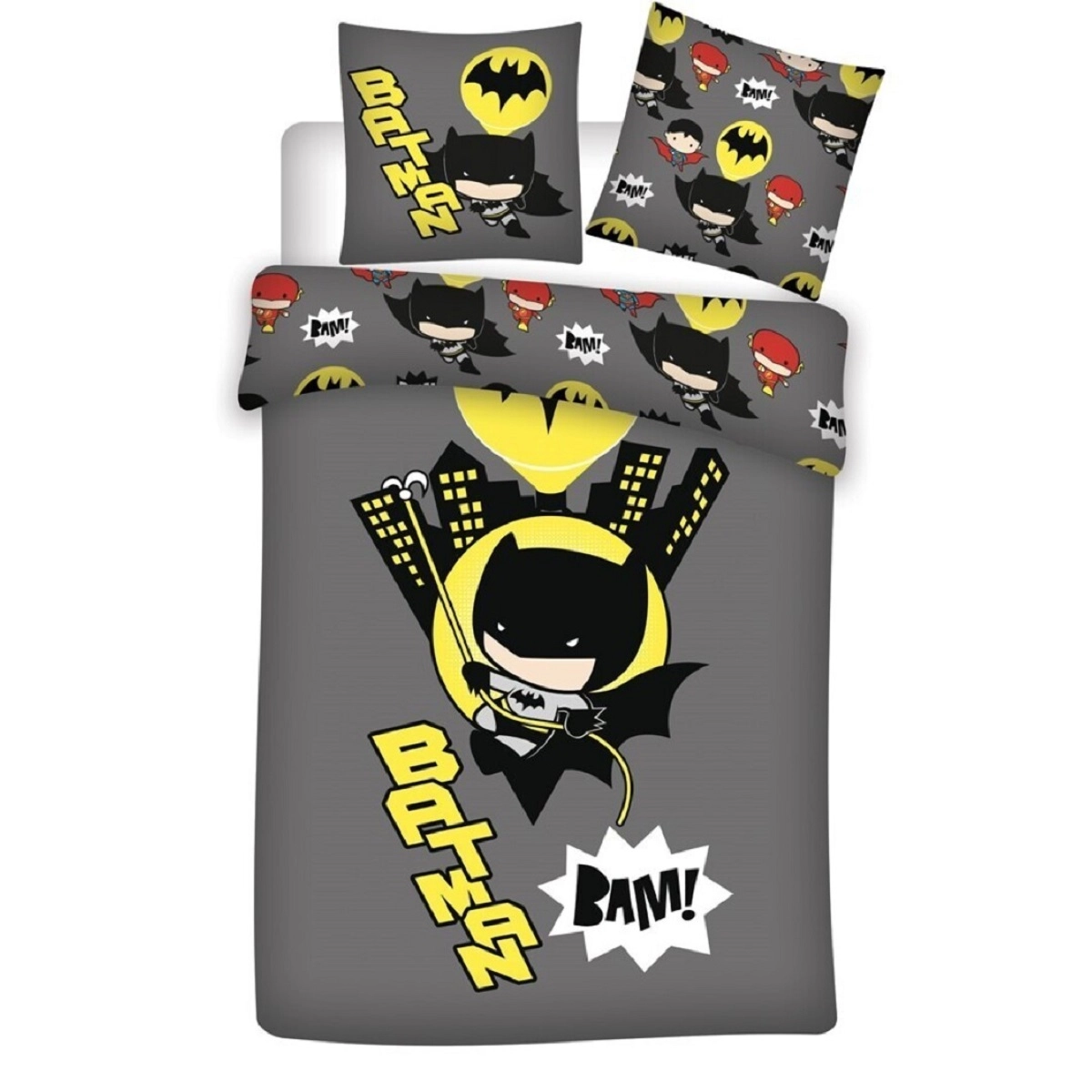 Batman Batman Bettwäsche-Set – 140×200 cm Bettbezug & 63×63 cm Kissenbezug