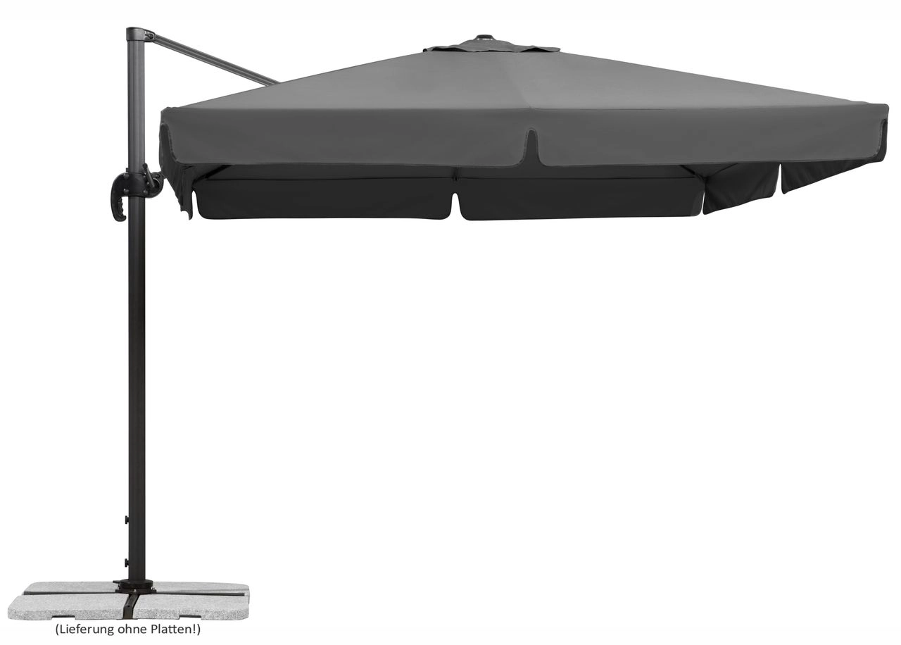 Schneider Schirme Schneider Ampelschirm RHODOS ca. 300 x 300 cm, anthrazit