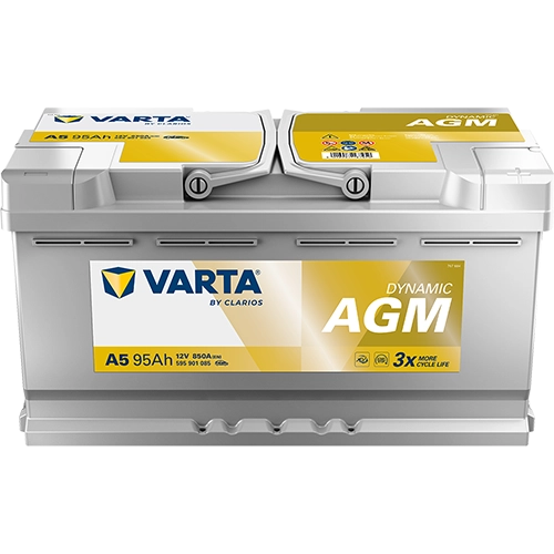 BVD VARTA Dynamic AGM A5 Batterie 595901085K262, A5, 12 V, 95 Ah, 850 A