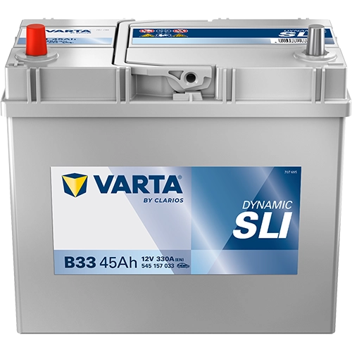 BVD VARTA Dynamic SLI B33 Batterie 545157033K262, B33, 12 V, 45 Ah, 330 A