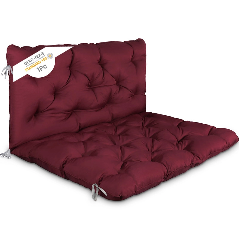 Homecall Bankauflage Sitzkissen mit Rückenlehne , Nordisches Design, für Gartenbank, 120x140x12 cm