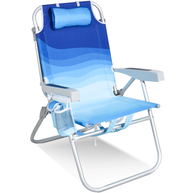 Homecall Leicht Strandstuhl, mit Kühltasche und Aufbewahrungstasche, 5-fach Verstellbar,Welle