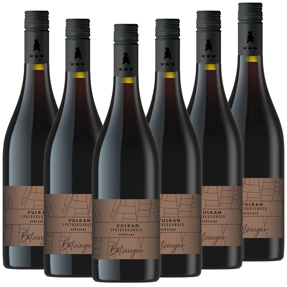 Winzergenossenschaft Bötzingen Der Bötzinger - Spätburgunder Rotwein Spätlese halbtrocken - 6er Karton