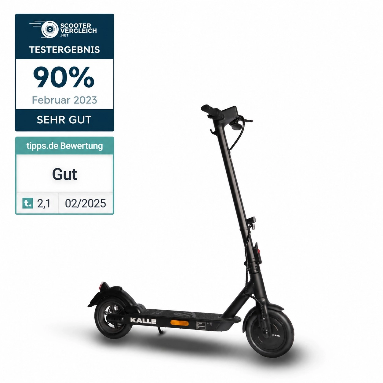 Trittbrett E-Scooter Kalle: BOSCH Motor, 14 kg leicht, 35 km Reichweite